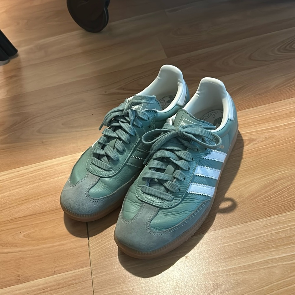 Adidas OG Sambas in Sage Green, women’s size 7